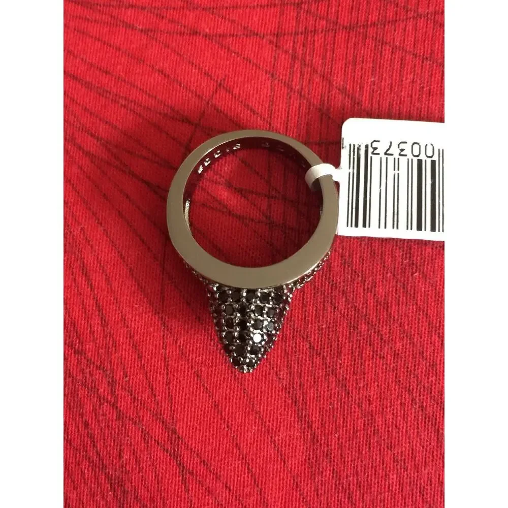 NWT EDDIE BORGO PAVÉ Gunmetal CONE RING Swarovski Crystals
